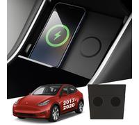 MagSafe Compatible Wireless Phone Charger for 2017-2020 Tesla Model 3 / Model Y | 1st Gen Console | Works with iPhone 15, 14, 13 & Android with MagSafe case | Center Console Charging Pad (Matte Black)