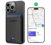 Magsafe Wallet with Apple Find My, Ultra-Slim Magnetic Phone Card Holder for iPhone 16/15/14/13/12 Series, 13/12 Mini, Fits 3 Cards, Wireless Charging, Black