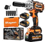 MAGSEN 1/2" Cordless Impact Wrench, 900Ft-lbs (1200N.m) Brushless High Torque Impact Gun,3800RPM,3 Variable Speeds,LED Light,