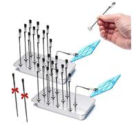 MagStand Pro Magnetic Helping Hands Soldering Tool - Adjustable Alligator Clip Holder, Making Easier to Paint Small Details, Strong Magnetic Base for Model Builders & Miniature Painters(2*Silver)