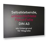 Magstick® Ferrofoil self-adhesive, 1 piece. DIN A3 Sheets Adhesive Side Uncoated Flexible Adhesive Base for powerful magnets, ferrofoil.