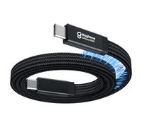 Magtame 240W Magnetic USB C to USB-C Cable 2.3FT/0.7M, Flat Coiled 20Gbps USB 3.2, 8K Video Output Type-C Video Cable, Fast Charging Cord Braid Compatible with i-Phone 17/16, Galaxy, Laptop, Monitor