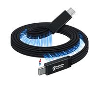 Magtame 240W Magnetic USB C to USB-C Cable 3.3FT/1M, Coiled Tangle Free Braided Cord, 20Gbps USB 3.2 Fast Charging & 8K Video Output for Laptop, Monitor, i-Phone 17 16, Galaxy Flat