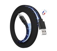 Magtame Magnetic Coiled USB A to USB C Cable 27W, 3.3FT/1M Self-Coiling Charging Cable, Flat Tangle-Free Organized Type-C Cord for Car, Office & Travel, Compatible with i-Phone 17/16/15, Galaxy