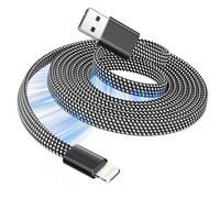 Magtame Magnetic Lightning Cable Coiled, 3.3FT MFi Certified iPhone Charger Cable Fast Charging, Flat Retractable iPhone Cord Braided for Car Compatible with iPhone 14 13 12 11 Pro Max XR XS X