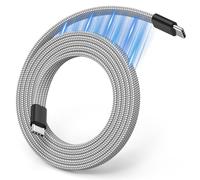 Magtame Magnetic USB C Cable, Flat Coiled 3.3 ft Retractable Type C Fast Charging Cord, 60W(3A) Flexible, Compatible for iPhone 15 Pro Max, Samsung, Pad - Silver