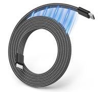 Magtame Magnetic USB C Cable, Flat Coiled USB-C to USB C Cables 60W(3A), 3.3 ft Retractable Type C Fast Charging Cable, Flexible USBC Cord Compatible for iPhone 15 16 Pro Max,Samsung,Pad, Black