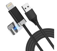 Magtame StayCable USB A to Lightning Cable with Magnetic Keeper 1M/3.3FT, Fast Charging and Data Sync, Braided Anti-Tangle Cord for i-Phone 12,13,14, Desk Accessories Original Design