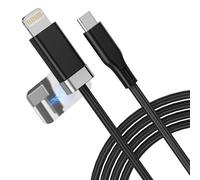 Magtame StayCable USB C to Lightning Cable with Magnetic Cord Holder 1M/3.3FT, Fast Charging, Braided and Data Sync for i-Phone 12,13,14 Home Car Desk Cables Management Original Design