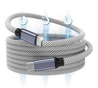 Magtame USB C Cable, 240W Magnetic USB C to USB C Cables 5ft, 5A Nylon Braided Fast Charging Type C Cable for Phone 15/15 Pro/15 Pro Max for Samsung for Mac_Book, Original Design Patent Product