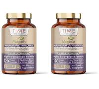 Magtein® Magnesium Threonate - 120 Capsules - High Strength 2100mg - Pullulan Capsules - UK Made to GMP & HACCP Standards - Zero Additives (Pack of 2)