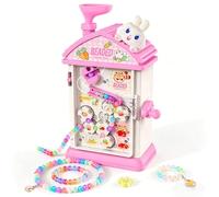 MAGTHIC 2-in-1 Beads Bracelet Maker Machine & Hand-Crank Bunny Toys, Charm Jewelry Bracelet Making Kit 420+ Quick Easy 5min with Storage, DIY Friendship Bracelets for Girls 6-12 Birthday Xmas Gifts
