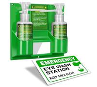 Magula 17oz*2 Portable Eye Wash Station OSHA-Approved,BPA Free, with Emergency Sign and Mirror, Emergency Eye Wash Units Wall-Mounted,First aid Eye wash kit, No Eye Wash Solution
