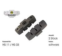 Magura HS-11 HS-33 Brake Pads for Bicycle, Set of 2, Metal, Black