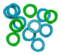 Magura, Ma2015 Brake Caliper Covers Kit 4 Piston Caliper (Neon Green, Cyan, Mint Green) (Pack = 12 Pieces), Multicolour U Brake Caliper Cover, Unisex-Adult.