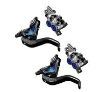 Magura MT Trail SL 4-Pot Disc Brake Set - Carbon / Chrome / No Rotor / Pair / 2200mm Hose