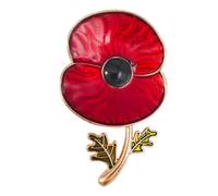 MAGUSHION Red Poppy Badges And Pins 2024,Premium Handmade Enamel Lapel Pin Brooch Badge ，Poppy Brooch Pin，Remembrance Day Memorial Gifts(C)