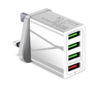 Magvolt Pro Charger, 4-Port Magvolt Pro Phone Charger with Temp Control, Fast Charging (UK,white)