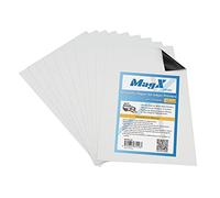MagX Printable Magnet Sheets, Inkjet Printable Glossy Paper, A4, White Design & Print, Magnetic Sheets, Magnetic Paper for Inkjet Printers, 10 Sheets