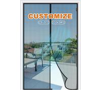 MAGZO Custom Fly Screens for Doors Width Within 190.01cm - 210cm, Customized Magnetic Door Curtain for Keeping Out Flies for Patio Doors, Magnets Door Net to Keep Bugs Out, Grey