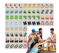 Mah Jong Classic Game, Classic Tile Games Set, Creative Portable Mahjong Party Game Blocks for Family Gatherings, Camping, BBQ