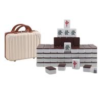 Mah Jong Set - 144 Tokens, Hand Playing Party Gathering with Box - Chinese for Fun Social Play