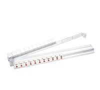 Mah Jongg All-in-One Tile Rack & Pusher, Acrylic Mahjong Rack and Pusher Combo, Modern American Majiang Tile Racks Set of 4 (Clear)