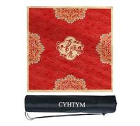 mah jongg mat, Red Chinese Style Large Mahjong Mat, Rubber Anti Slip Bottom, Silent Foldable Table