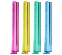 Mah Jongg Racks - Mahjong Racks With Pushers | Clear Multicolor Mahjong Pushers Racks | Set Of 4 Acrylic Tiles Trays Storage Organizer For Mexican Train, Dominoes, Board Game Accessories