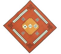 Mah-jongg Table Mat Coffee Square Polyester Non Slip Noise Reduction | Protects Table, Fray Resistant Backing, Simple Pattern Finish, Fits Mahjong Racks and Card Racks
