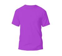 Mahadev-Store® Kids Classic Short Sleeve Plain T-Shirt, Boys Girls Round Neck Basic Shirt Lightweight PE School Active Tees Tops (Purple, 7-8 Years)