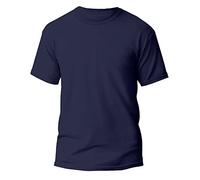 Mahadev-Store® Kids Classic Short Sleeve Plain T-Shirt, Boys Girls Round Neck Basic Shirt Lightweight PE School Active Tees Tops (Navy, 11-12 Years)