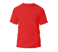 Mahadev-Store® Kids Classic Short Sleeve Plain T-Shirt, Boys Girls Round Neck Basic Shirt Lightweight PE School Active Tees Tops (Red, 9-10 Years)