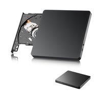 MAHAHUM External CD DVD Drive for Laptop USB3.0 & USB-C CD/DVD Burner Ultra Thin Portable DVD±RW Player Reader Disc Drive Compatible with Desktop PC Windows 11/10/8/7 Linux Mac OS
