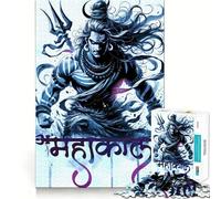 Mahakal Shiva Jigsaw Puzzle for Adults 1000 Pieces Think Smart Tight Cut Home Activity Xmas Gift (38x26cm)