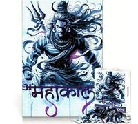Mahakal Shiva Jigsaw Puzzles for Adults 1000 Pieces Recall Enhancer Creative Play Pattern Build Birthday Gift (38x52cm)