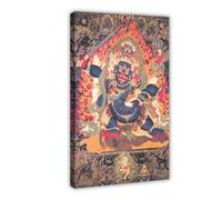 Mahakala - Brahman Destructive Power - Dharma Protector Tibetan Canvas Art Poster And Wall Art Picture Print Modern Family Bedroom Decor Frame 16x24in