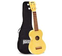 Mahalo Kahiko Soprano Ukulele for Beginners, Quality Musical String Instrument with Geared Machine Head & Instrument Case, Small Guitar Ukulele for Kids & Adults, E-Book Guide, Butterscotch