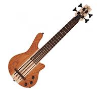 Mahalo Solid Electric Bass Ukulele Transparent Brown