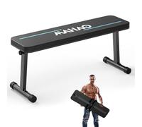 MAHAO Flat Weight Bench, Foldable Workout Bench for Home Gym with 660 LBS Weight Capacity, Flat Bench Press for Full Body Workout, Black MB20