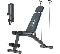 MAHAO Weight Benches Adjustable Workout Bench Foldable Bench Press for Home Gym Incline Decline Flat Exercise Bench for Strength Training with Extended Headrest
