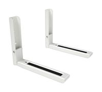 MAHARA Microwave Wall Mount Brackets - Universal Microwave Oven Shelf, Adjustable Depth, Space Saving, Max Weight 45kg, Anti-Slide Pads for Safety