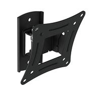 MAHARA TV Wall Mount Bracket for 13"-27" Screens, Swivel & Tilt Monitor Wall Mount, VESA 75x75/100x100, Max Load 10kg, Black