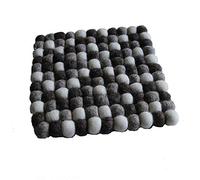 Maharanis Fairtrade Felt Coaster Pot Coaster Pebble Natural Light 22cm Square Handmade Pure Wool Heat Resistant