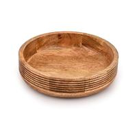 Mahasu Decorative Bowl Mango Wood for Home Décor, for Dining Table Center, Living Room, Kitchen Décor (10" x 10" x 2.5")