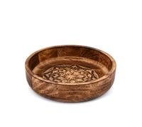 Mahasu Fruit Bowl Mango Wood Round Shaped Serving Bowl for Fruit for Table Centerpiece,Key Bowl for Entry Table (10" x 10" x 2.5")