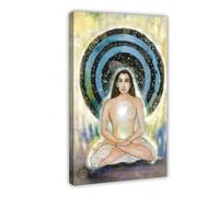 Mahavatar Babaji Famous Canvas Poster Wall Art Decor Print Picture Paintings for Living Room Bedroom Decoration 24x36inch(60x90cm) Frame-style-17