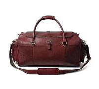 Mahetri Cherry Red Buffalo Leather Travel Duffel Bag Overnight Leather Luggage Bag for Men & Women (20 Inch), Cherry Red, 20 Inch, Cherry Red, 20 Inch