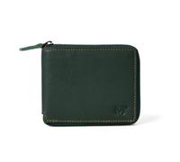 MaheTri Leather Zipper Wallet with Multiple Card Slots, With Coin Pouch Color Black, Brown, Green, Green, Leather Zipper Wallet