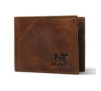 MaheTri Maxton Men's RFID-Blocking Genuine Leather Bifold Wallet With Multiple Card Slots | Ideal for gifts | Gift for him, Brown, Leather Wallet